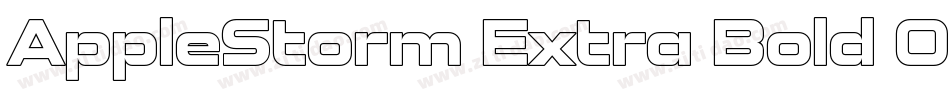 AppleStorm Extra Bold Outline字体转换